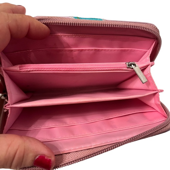 Pink Zip Around Emoji Rainbow Wallet NWOT - Picture 4 of 4